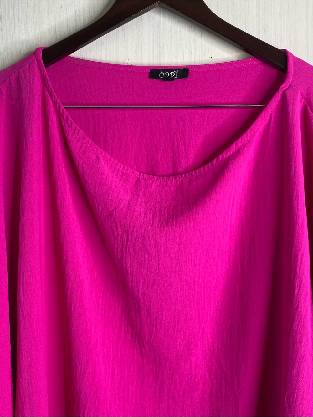 ODDY Charming Oversized Dolman Sleeve Women's Blouse Top Fuschia Large - Picture 3 of 7